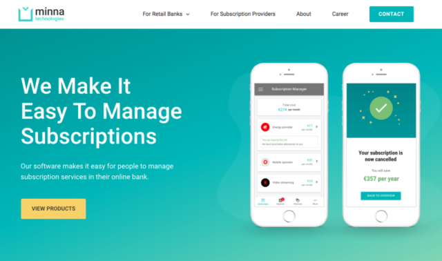 Swedish subscription management startup Minna Technologies