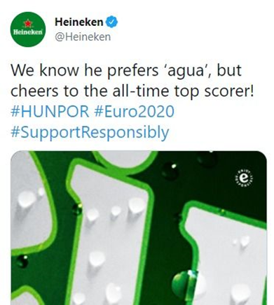 Heineken Ronaldo tweet